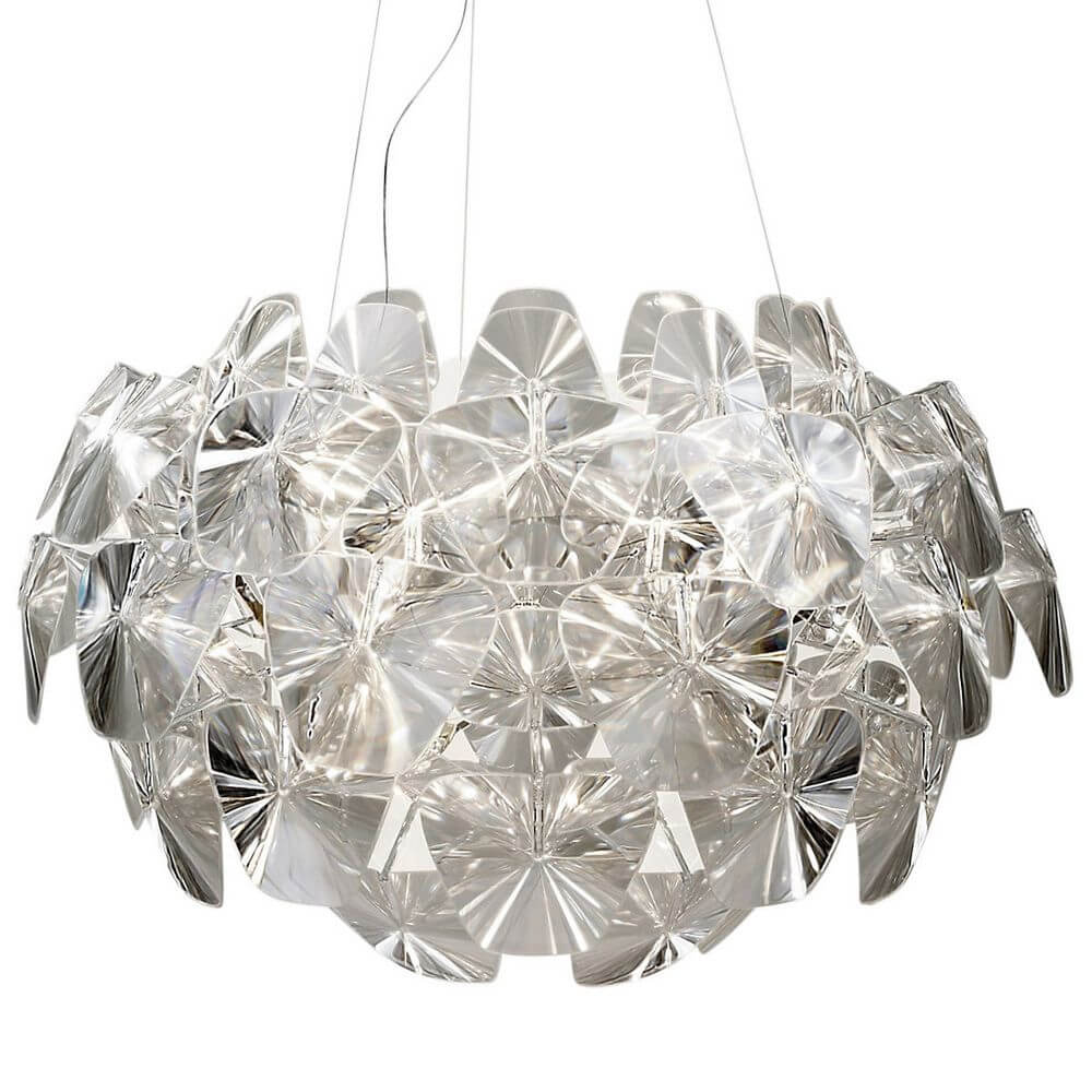 Luceplan XL Hängelampe Hope Ø 110cm transparent - elegante Pendelleuchte mit Fresnel-Linsen von Francisco Gomez Paz und Paolo Rizzatto.