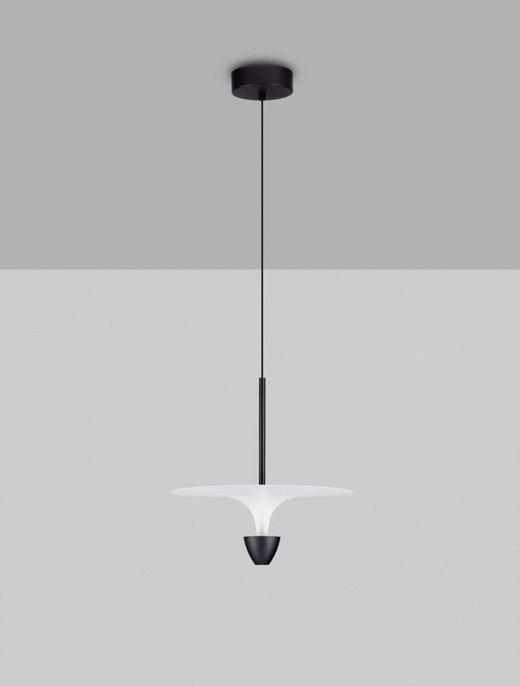 Luet LED Pendelleuchte 3000K Schwarz, Weiß mit modernem Design und elegantem Lampenschirm