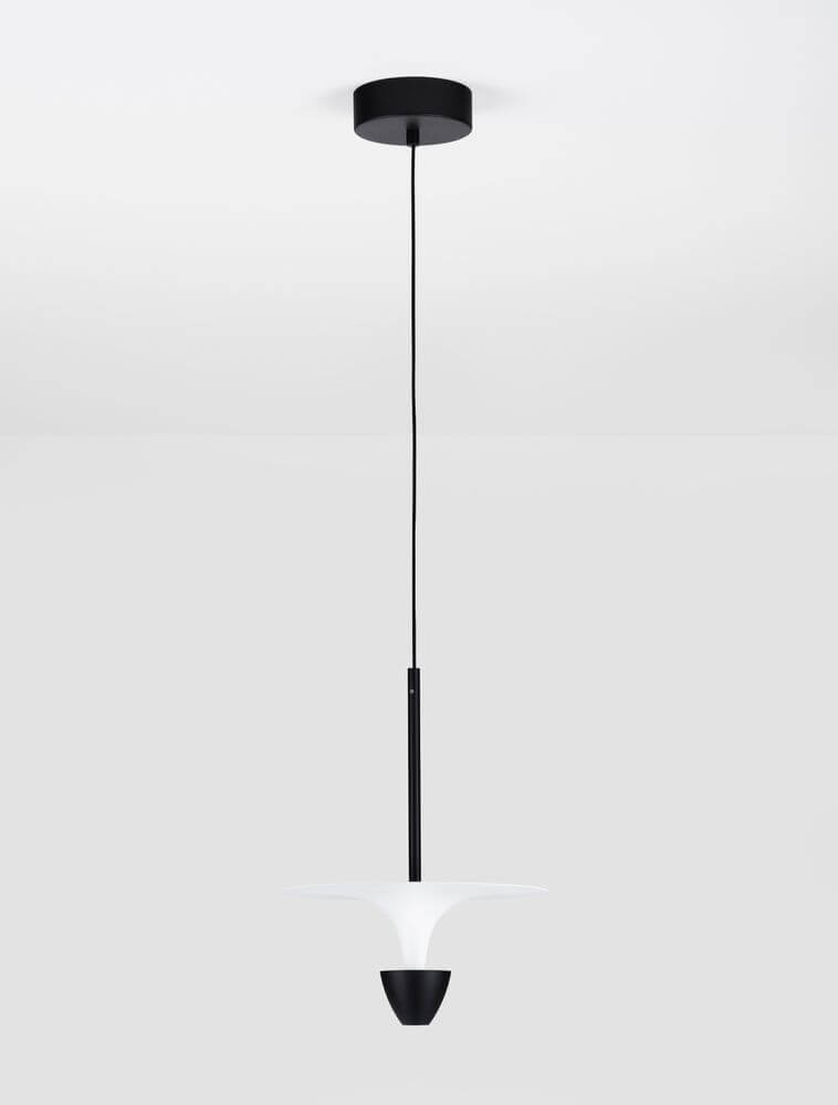 Luet LED Pendelleuchte 3000K Schwarz, Weiß mit modernem Design und Aluminium-Lampenschirm