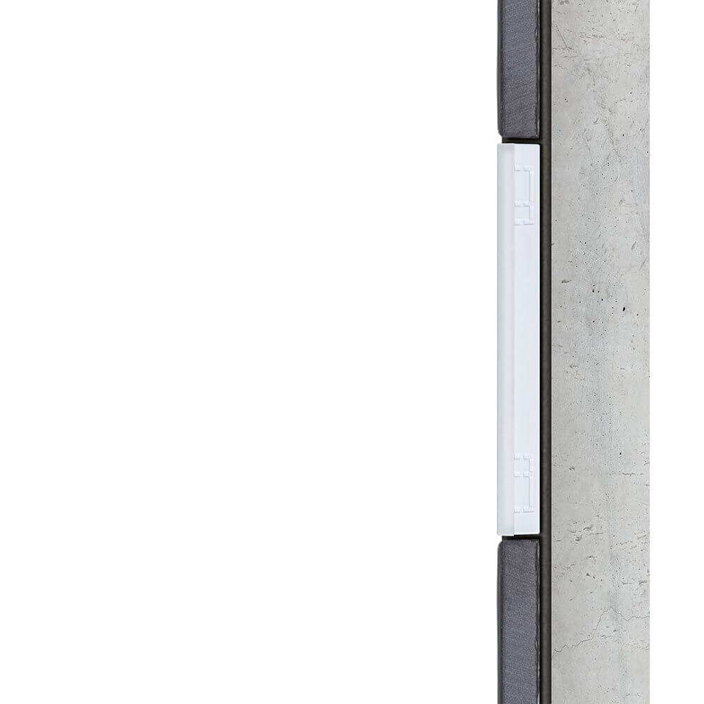 LumiTiles LED Fliesen Square Set, weißes Modul zwischen Fliesen, 100x10mm, optimale Einbautiefe, einfach installierbar.