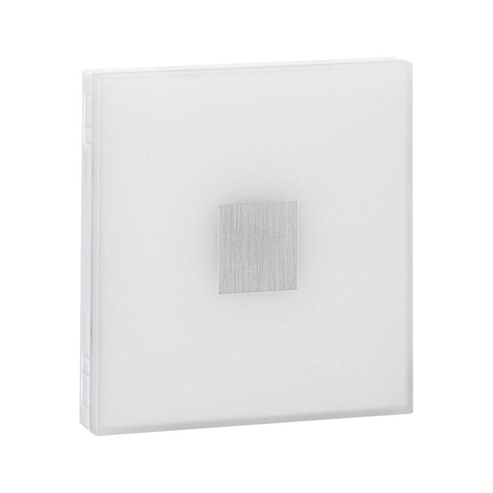 LumiTiles LED Fliesen Square 2er-Set in Weiß, effiziente 100x10mm Fliesen mit warmweißen LEDs