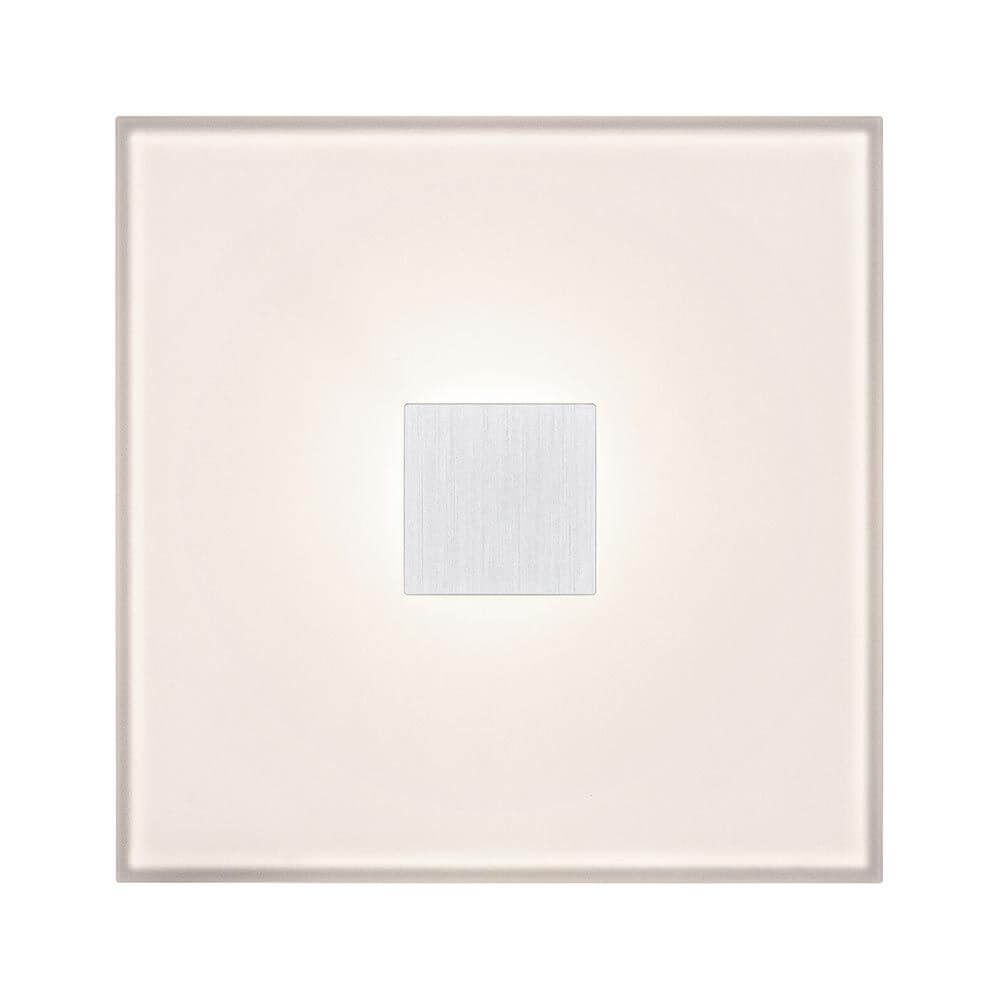 LumiTiles LED Fliesen Square 2er-Set in Weiß mit RGBW-Farbwechselfunktion und minimaler Einbautiefe von 10 mm.