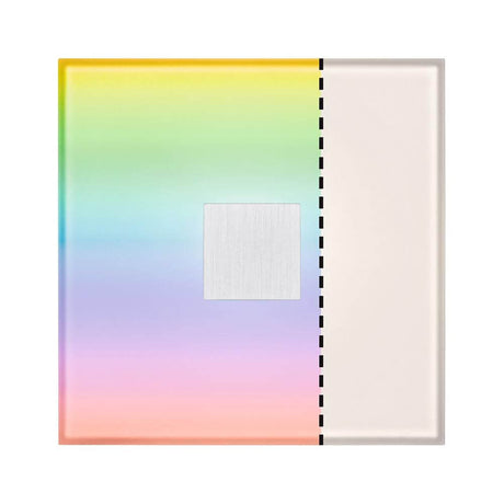 LumiTiles LED Fliesen Square Einzelfliese Metall Kunststoff, Weiß mit buntem RGBW-Multicolor Design
