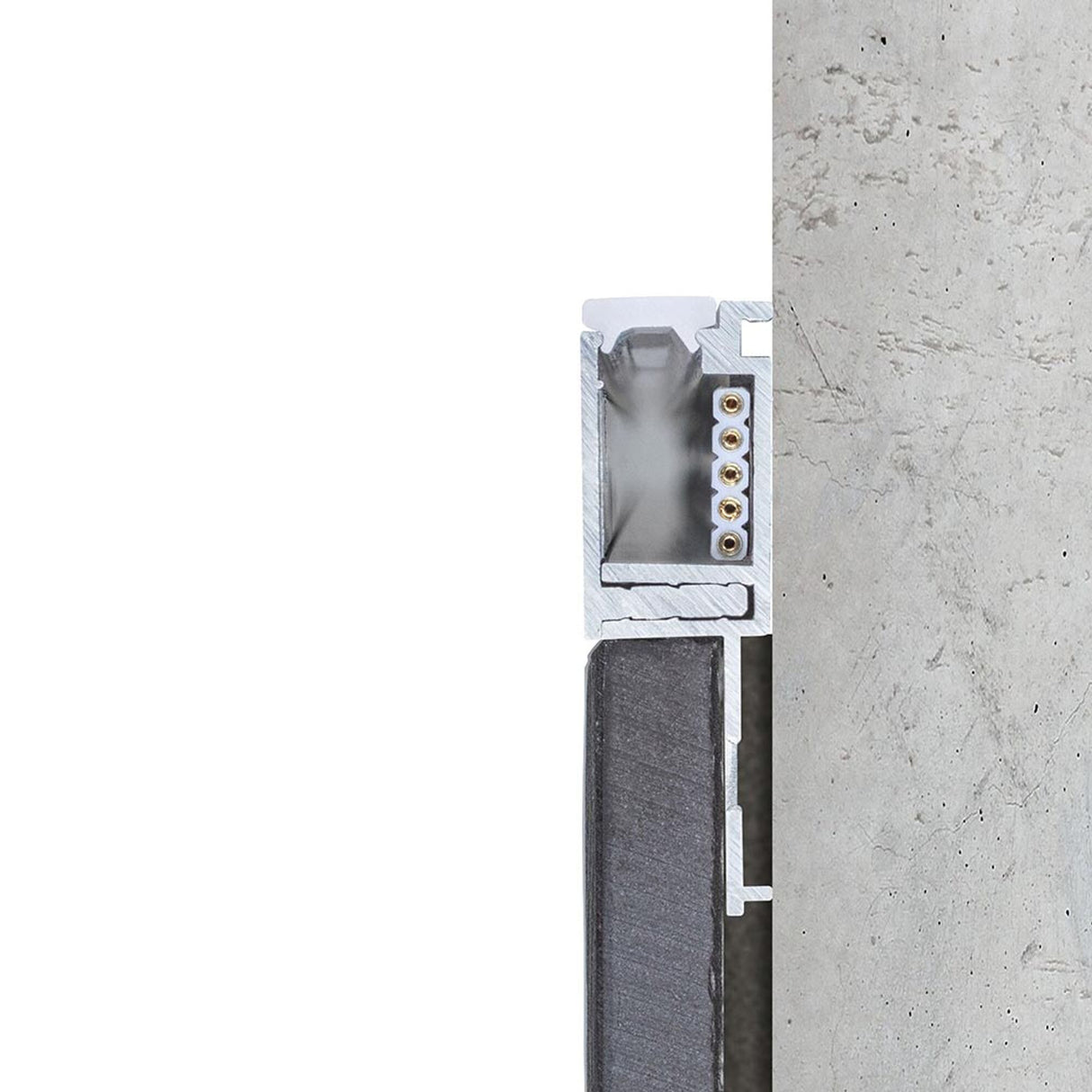 LumiTiles LED Strip Einbauprofil Top 2m Alu-Eloxiert Satin