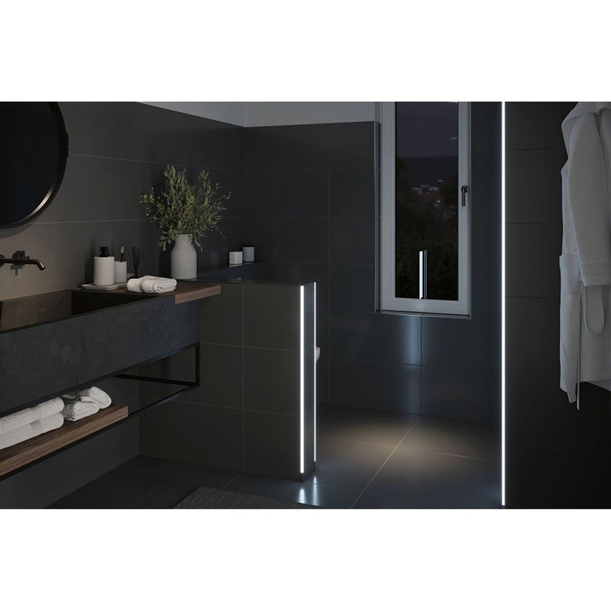 LumiTiles LED Strip 2m Profil Frame Alu-Eloxiert, Satiniert