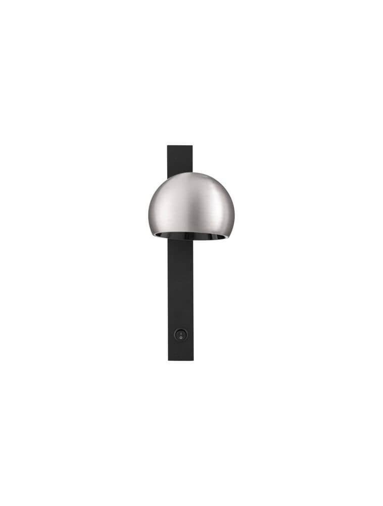 Lusa LED Wandleuchte 3000K in Nickel-Schwarz-Design, eleganter Akzent für jede Wand.