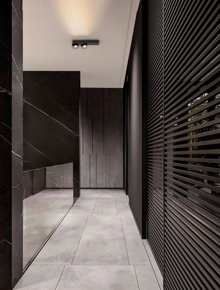 Moderne Fluransicht mit Lusa LED Wandleuchte 2-flammig 3000K und elegantem, minimalistischem Design.