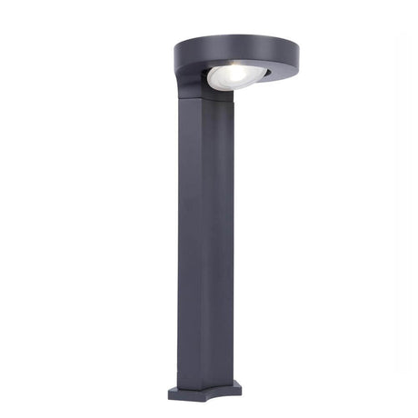 LED Diso solar bollard light IP44 anthracite with adjustable head for targeted lighting.