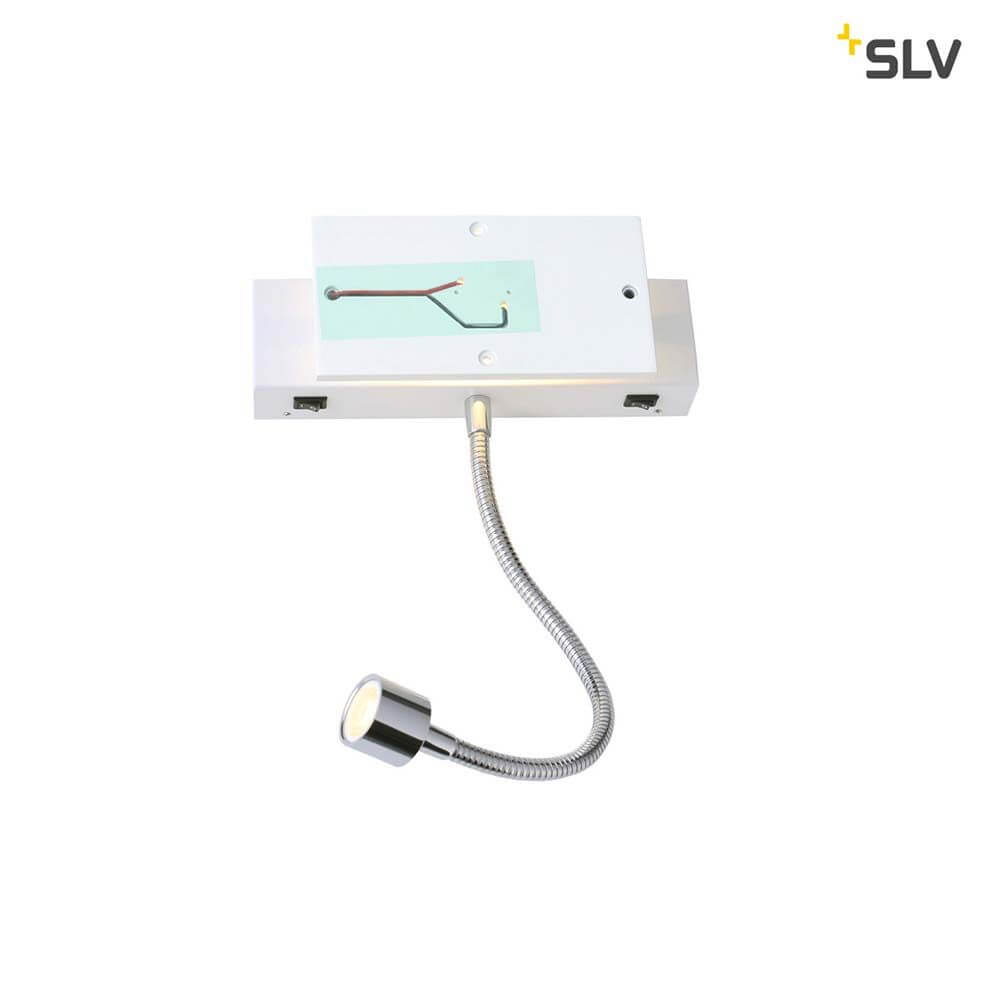 MANA LED Wandleuchte spot 200 3000K weiß/chrom mit schwenkbarem LED-Spot für individuelle Beleuchtung.