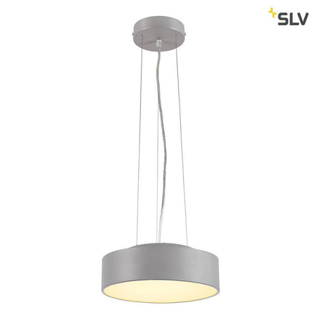 Medo 30 LED Deckenleuchte Silbergrau 1-10V 3000K mit elegantem Design und Aluminium-Gehäuse.
