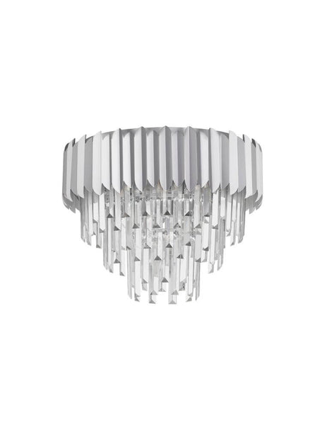 Magnolia plafonnier prismatique 6 lumières Ø 50 cm avec des prismes en cristal scintillants et un design élégant.