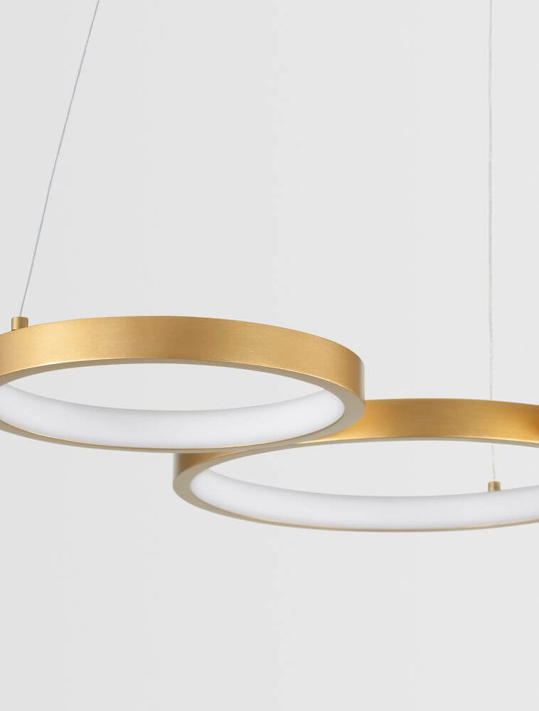 Magnus LED Pendelleuchte 3-flammig 3000K - stilvolle goldene Pendelleuchte mit runden Leuchtmitteln