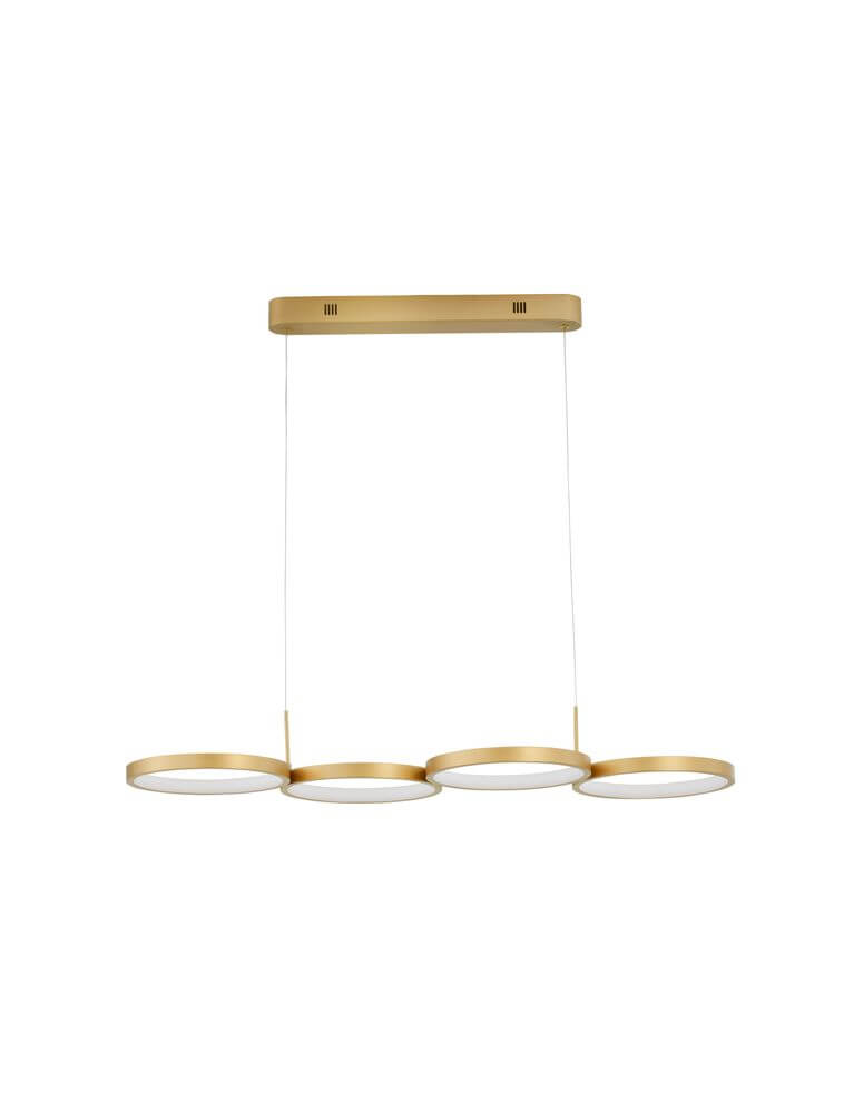 Magnus LED Pendelleuchte 4-flammig 3000K in modernem Design mit goldener Oberfläche und dimmbaren LEDs.