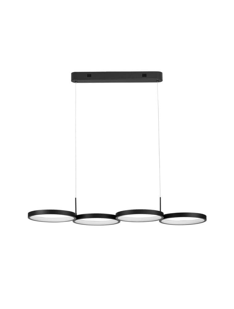 Magnus LED Pendelleuchte 4-flammig 3000K in modernem Design mit vier runden LED-Leuchten.
