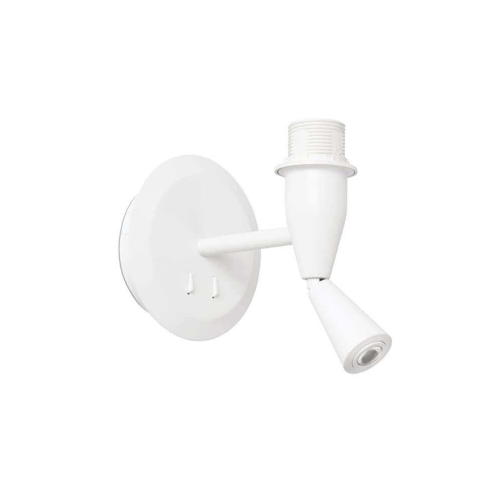 Mambo Wandlampe mit LED-Leselicht in weißem Design für Innenräume.