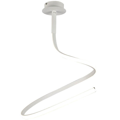 30W LED-Deckenlampe Nur modern Dimmbar in geschwungener Form aus Metall und Kunststoff.