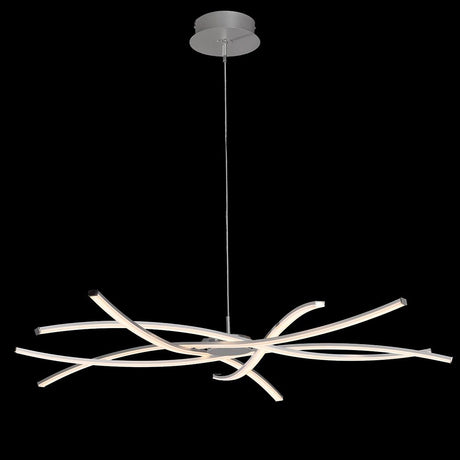 Aire LED pendant light, large, in a modern, curved shape with an elegant lighting effect.