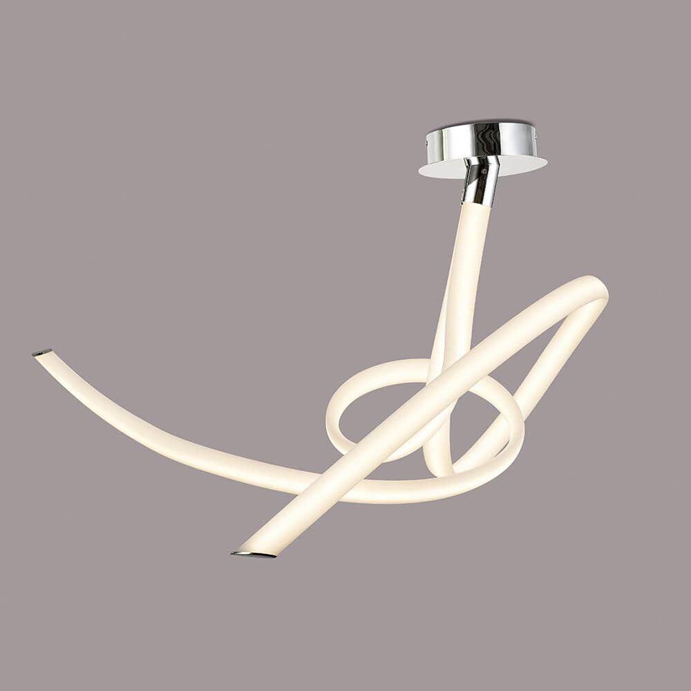 Armonia 56cm LED-Deckenlampe in geschwungener Form und modernem Design für stilvolle Innenräume.