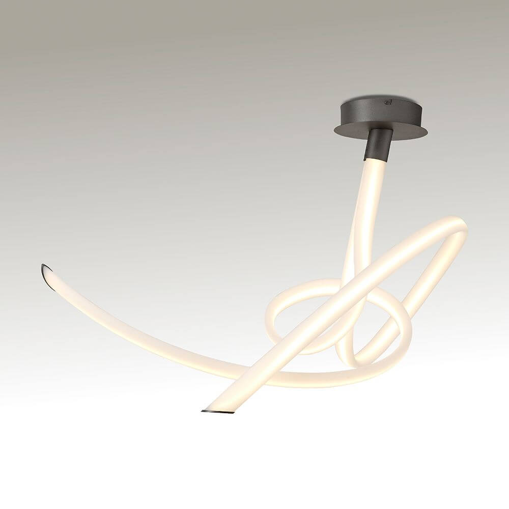 Armonia 56cm LED-Deckenlampe mit geschwungener Form und hochwertiger Verarbeitung
