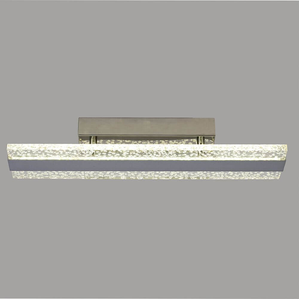 Burbuja LED-Wandlampe Chrom mit eckiger Form und moderner Chrom-Oberfläche.