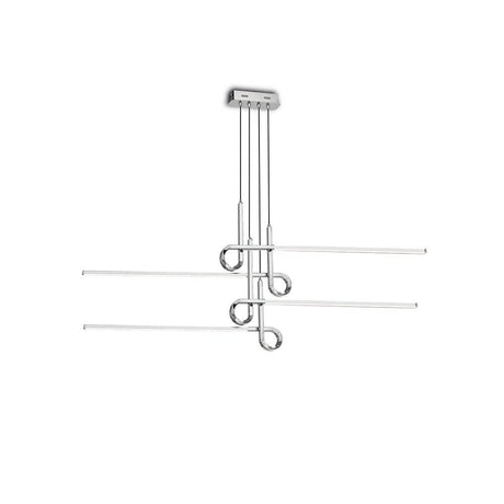 Cinto 4-flammig geschwungene LED-Hängeleuchte 4-flammig in modernem Design, ideal für zeitgemäße Räume.