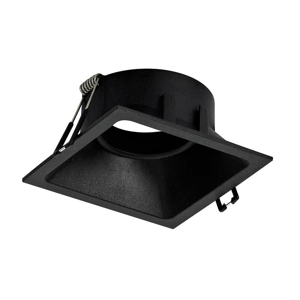 Comfort Gu10 Einbauleuchte Eckig in schwarzem Design für stilvolle Innenräume.