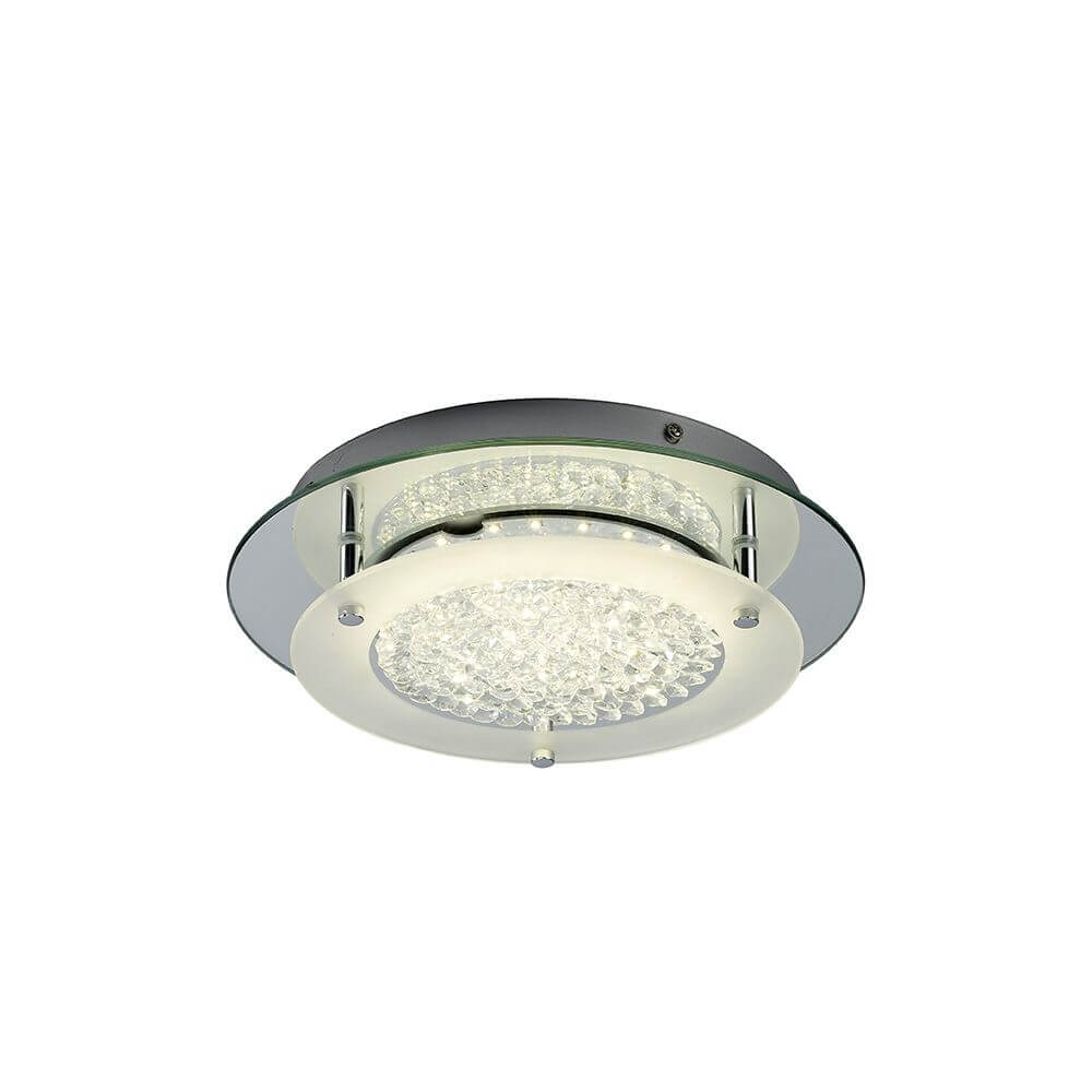 Crystal LED Mirror runde Deckenlampe in modernem Design, perfekt für stilvolle Wohnräume.