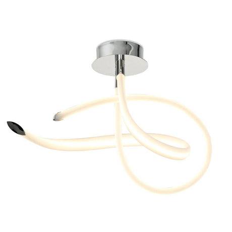 LED-Deckenlampe Armonia Curl mit geschwungenem Design und eleganter Lichtwirkung.