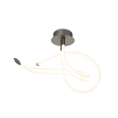 LED-Deckenlampe Armonia Curl mit geschwungener Form und eleganter Lichtwirkung.