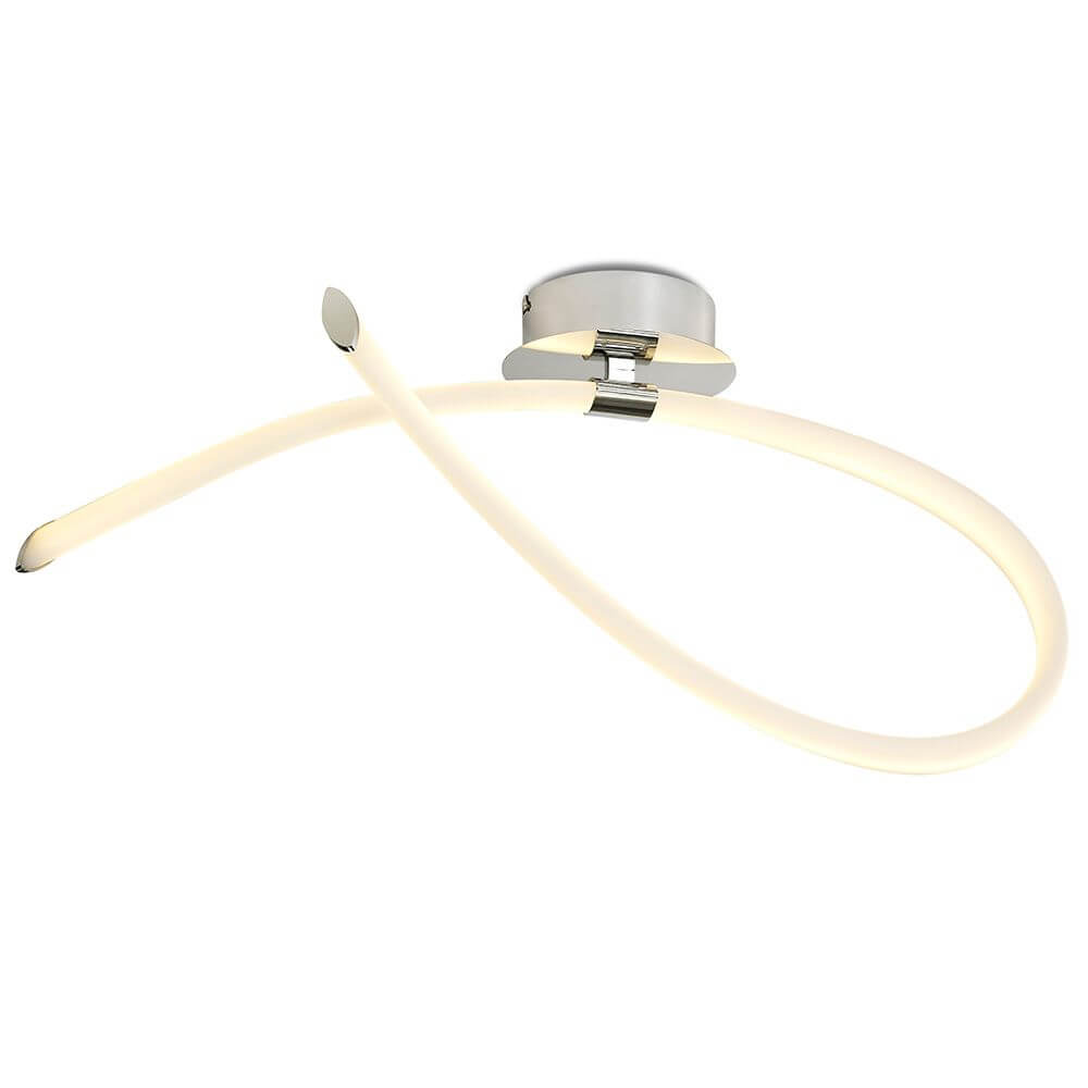 LED-Deckenleuchte Armonia Schleife mit geschwungener Form in modernem Design.