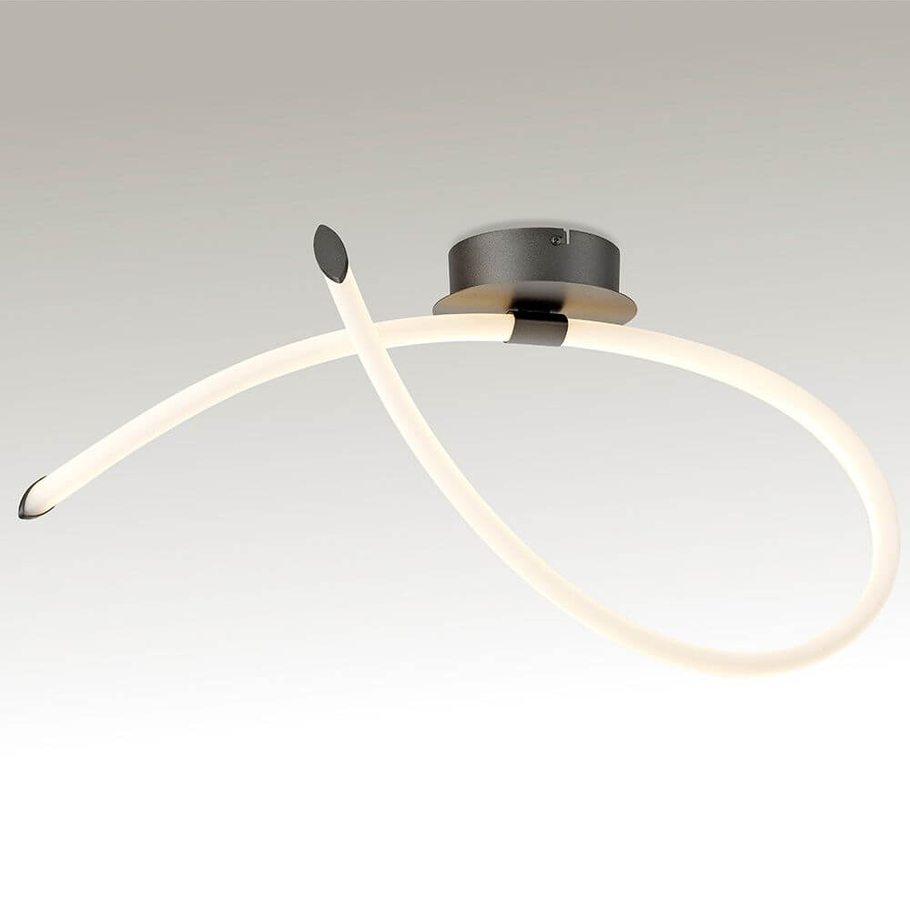 LED-Deckenleuchte Armonia Schleife mit geschwungener Form und hochwertiger Beleuchtung für moderne Räume.