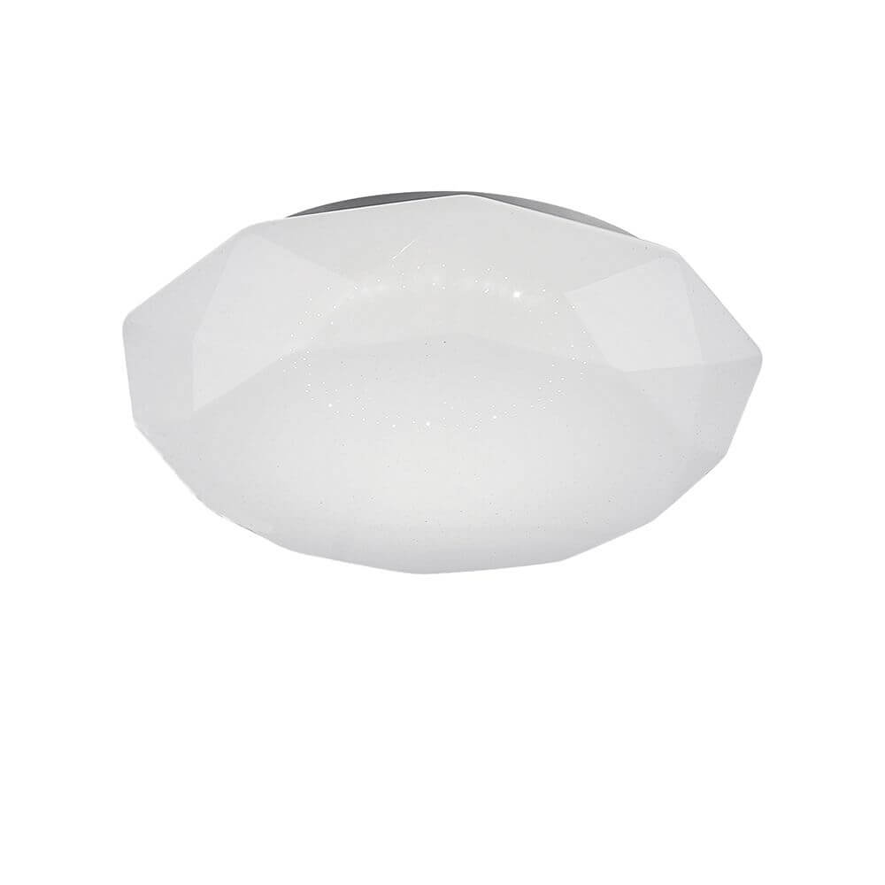 Diamante II kleine LED-Deckenleuchte - elegante, eckige Form in Weiß, ideal für Wohnzimmer und Essbereiche.