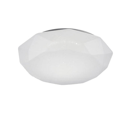 Diamante II kleine LED-Deckenleuchte - elegante, eckige Form in Weiß, ideal für Wohnzimmer und Essbereiche.