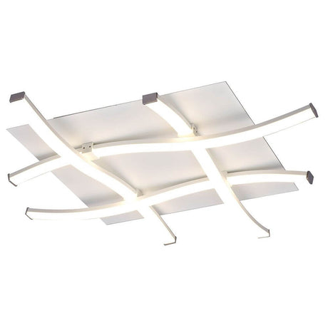 Dimmbare LED-Deckenlampe Nur Quadrat mit elegantem Design und geschwungenen Formen.
