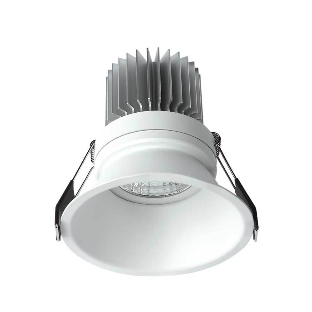 Formentera LED-Einbaustrahler 7,5cm Abschnitt Rund Weiß - moderner, eleganter Einbaustrahler in Weiß-matt.