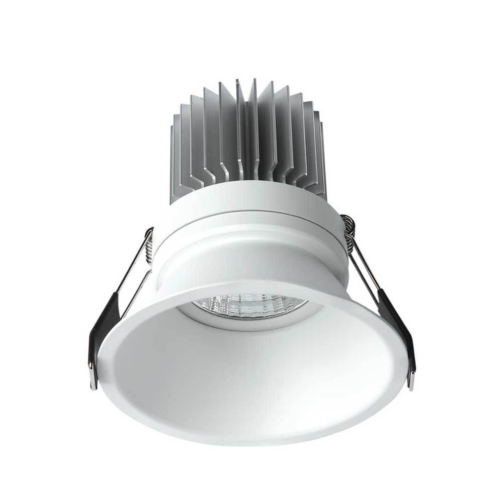 Formentera Rund LED-Einbauspot 10cm Weiß Abschnitt mit runder Form und hochwertiger Verarbeitung.
