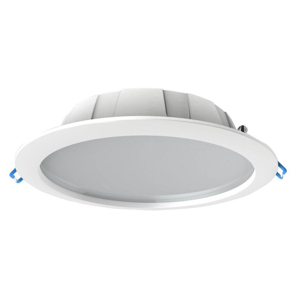 GracIosa LED-Einbaulampe 24cm in runder Form, aus Metall und Kunststoff, ideal für moderne Wohnräume.
