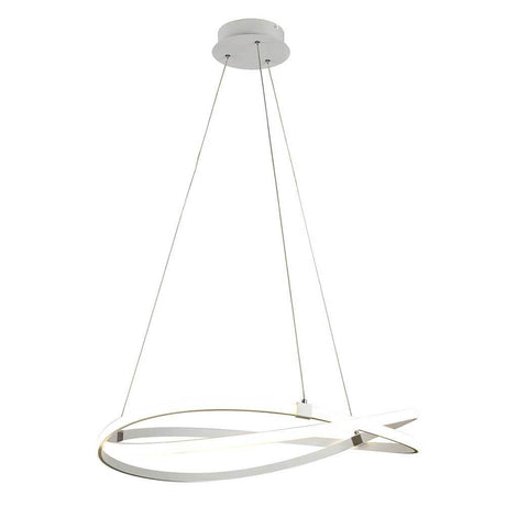 Infinity large dimmable pendant light in modern design, round shape with simple materials.