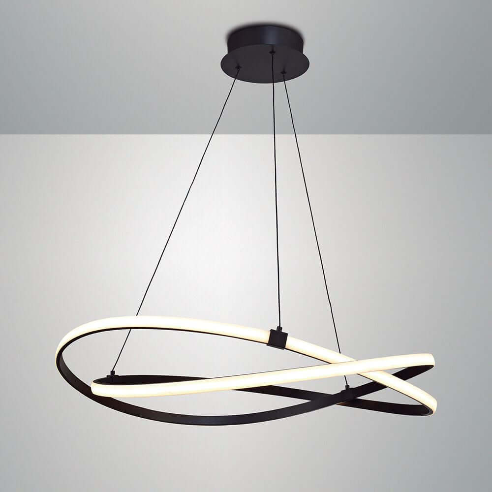 Infinity LED-Pendelleuchte Groß mit modernem Design und eleganter Lichtwirkung, ideal für Wohnzimmer und Essbereiche.
