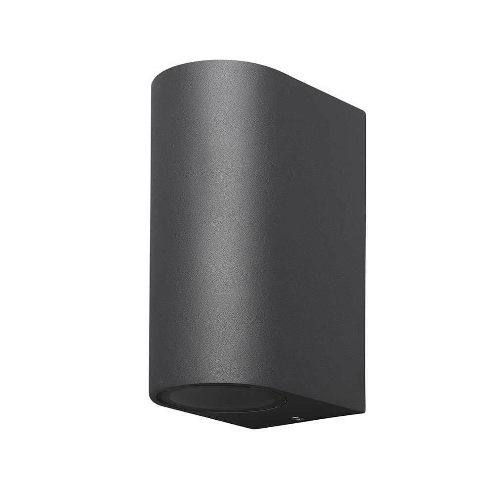 Kandanchu Außenleuchte Rund 2-flammig in modernem Design aus Metall für Außenbereiche.