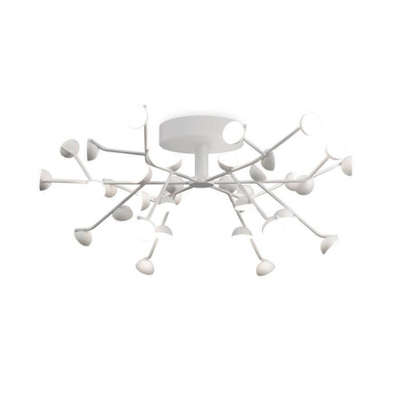 LED-Deckenleuchte Adn in modernem Design mit runder Form und Metallmaterialien.
