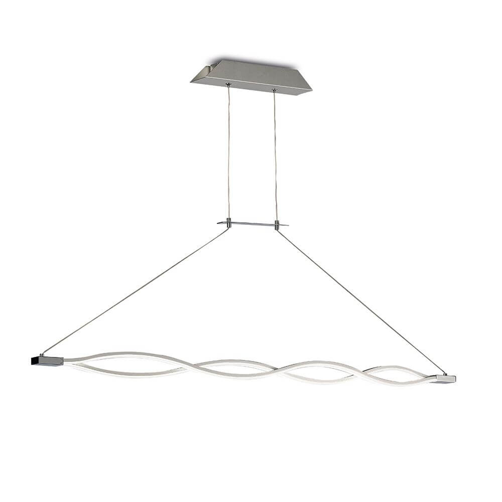 LED-Pendellampe Sahara 36W mit geschwungener Form und modernem Lichtdesign.
