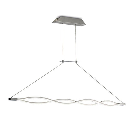 LED-Pendellampe Sahara 36W mit geschwungener Form und modernem Lichtdesign.