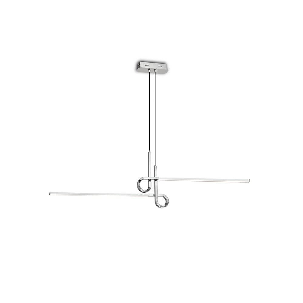 LED-Pendelleuchte Cinto geschwungen 2-flammig in modernem Design, ideal für zeitgemäße Innenräume.
