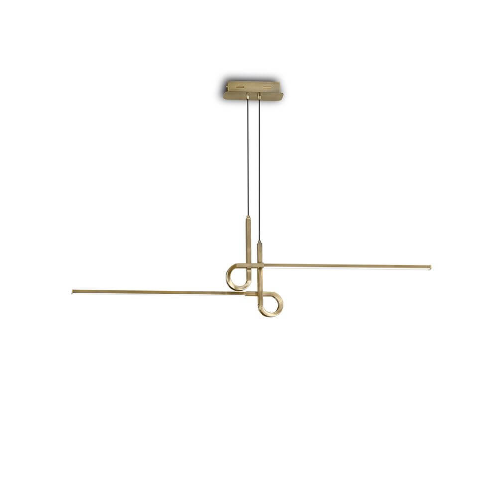 LED-Pendelleuchte Cinto geschwungen 2-flammig in modernem Design und hochwertiger Verarbeitung.