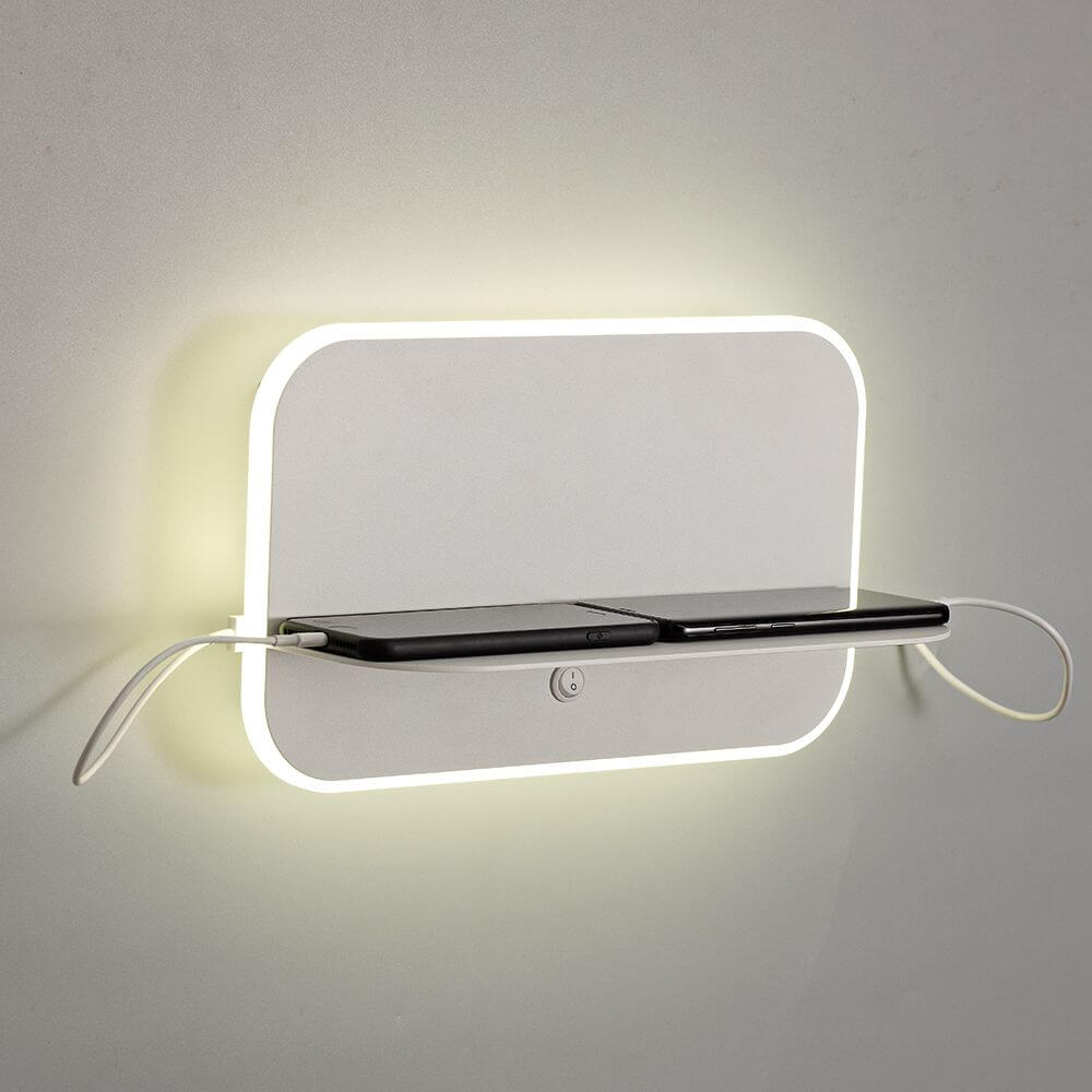 Lanzarote LED-Wandleuchte mit 2 USB Anschlüssen, moderne Leuchte mit zwei USB Ports für das Zuhause
