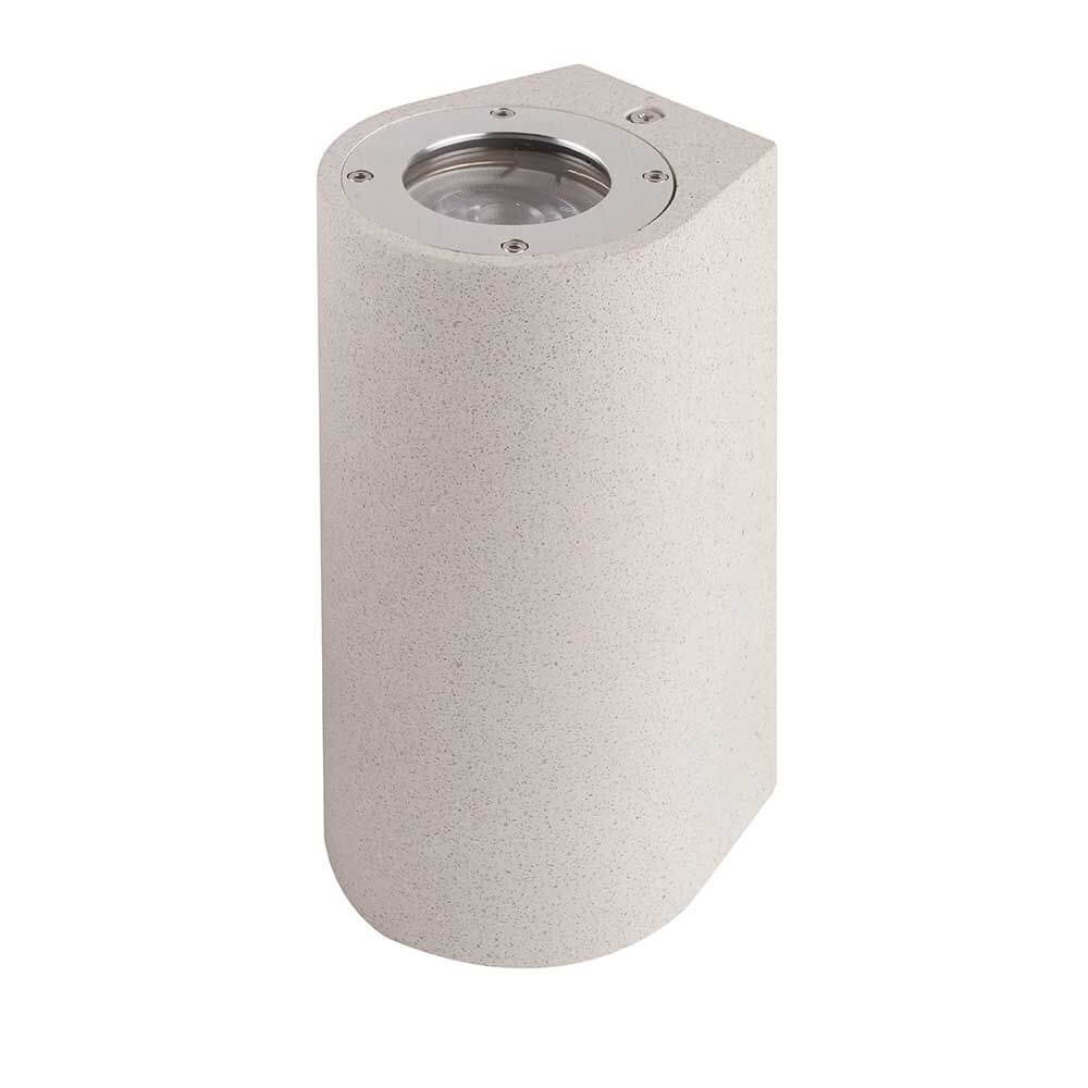 Levi Außen-Wandleuchte Rund aus Beton mit eleganter Lichtwirkung und rundem Design.