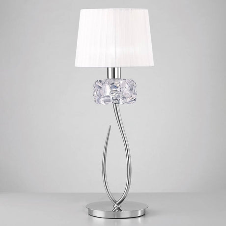 Loewe Tischleuchte Groß mit elegantem Design, Metall und Glas, ideal für moderne Eingangsbereiche.