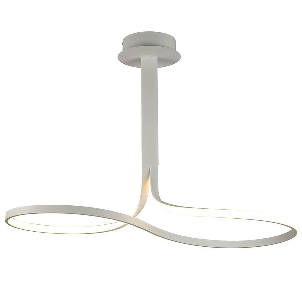 Nur LED-Deckenleuchte 40W lang in modernem Design mit geschwungener Form und hochwertiger Verarbeitung.