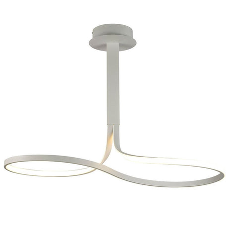 Nur LED-Deckenleuchte 40W lang in modernem Design mit geschwungener Form und hochwertiger Verarbeitung.